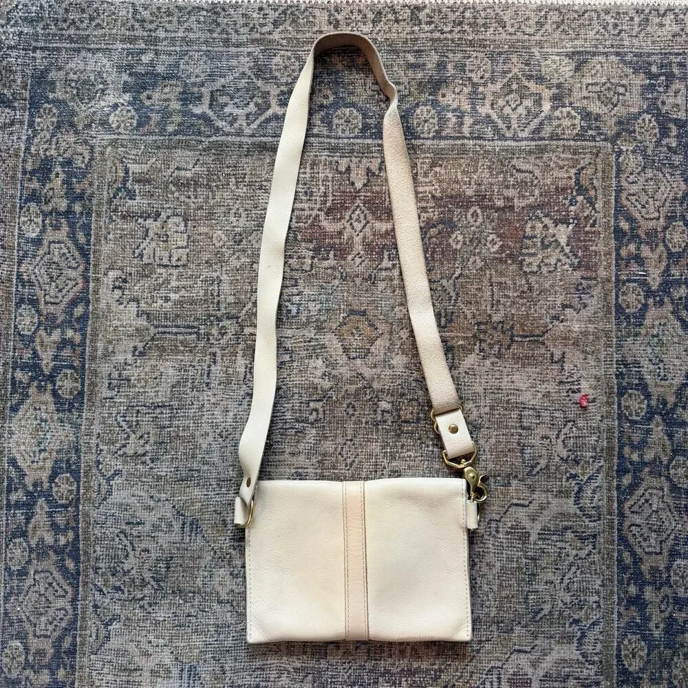 Crossbow leather bone hand bag crossbody bag hip pouch western minimalist purse